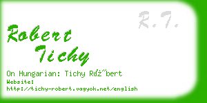 robert tichy business card